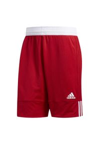 Adidas - 3G Speed Reversible Shorts. Kolor: wielokolorowy, czerwony, biały. Materiał: poliester. Sport: fitness, koszykówka