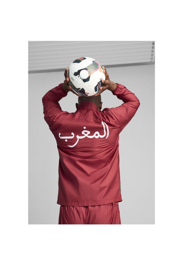 Puma - Kurtka dresowa Prematch Maroc CAN 2025. Kolor: czerwony, wielokolorowy, zielony. Materiał: dresówka