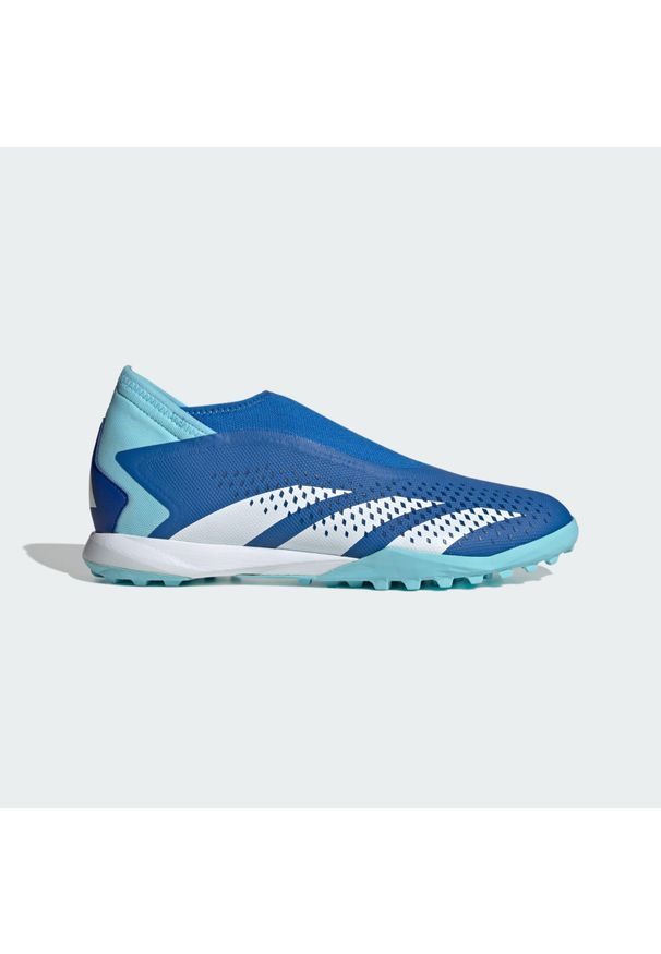 Adidas - Buty Predator Accuracy.3 Laceless TF. Kolor: biały, niebieski, wielokolorowy. Materiał: materiał. Sport: piłka nożna