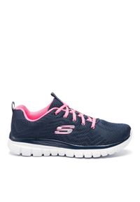 skechers - Skechers Sneakersy Get Connected 12615/NVHP Granatowy. Kolor: niebieski. Materiał: materiał