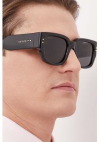 Gucci okulary przeciwsłoneczne męskie kolor czarny. Kolor: czarny #3