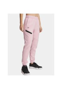 Spodnie sportowe damskie Under Armour Unstoppable FLC. Kolor: różowy. Sport: fitness