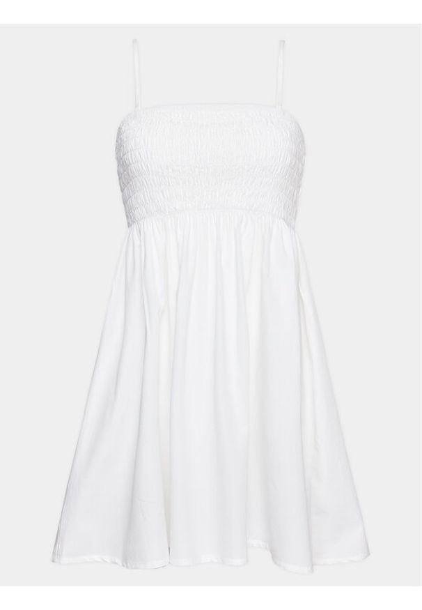 Gina Tricot Sukienka letnia 19918 Biały Regular Fit. Kolor: biały. Materiał: bawełna. Sezon: lato