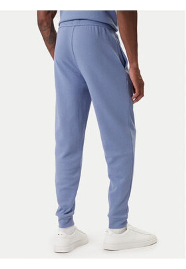 BOSS Spodnie dresowe Waffle 50535878 Błękitny Regular Fit. Kolor: niebieski. Materiał: bawełna, syntetyk