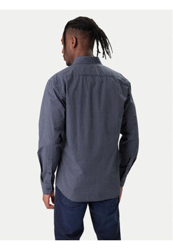 BOSS Koszula Ricoplus 50556464 Granatowy Regular Fit. Kolor: niebieski. Materiał: bawełna