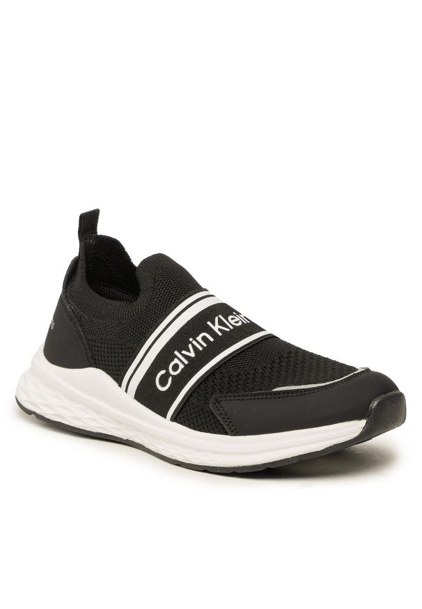 Sneakersy Calvin Klein Jeans Low Cut Easy-On Sneaker V3B9-80594-0308 S Black 999. Kolor: czarny. Materiał: materiał