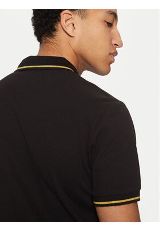 Versace Jeans Couture Polo 78GAGT00 Czarny Regular Fit. Typ kołnierza: polo. Kolor: czarny. Materiał: bawełna