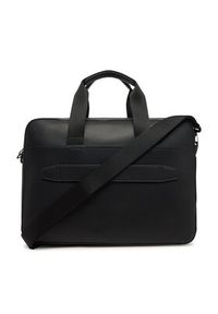 TOMMY HILFIGER - Tommy Hilfiger Torba na laptopa Th Foundation Computer Bag AM0AM13198 Czarny. Kolor: czarny. Materiał: skóra #3
