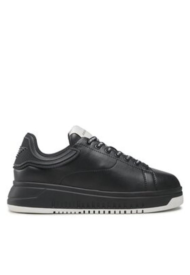 Emporio Armani Sneakersy X4X264 XN001 K001 Czarny. Kolor: czarny. Materiał: skóra