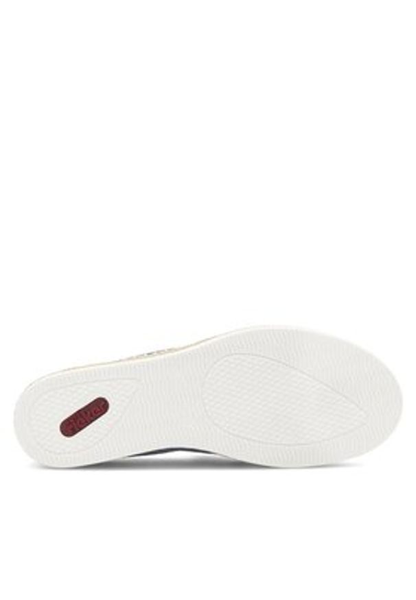 Rieker Espadryle L7873-12 Niebieski. Kolor: niebieski. Materiał: materiał