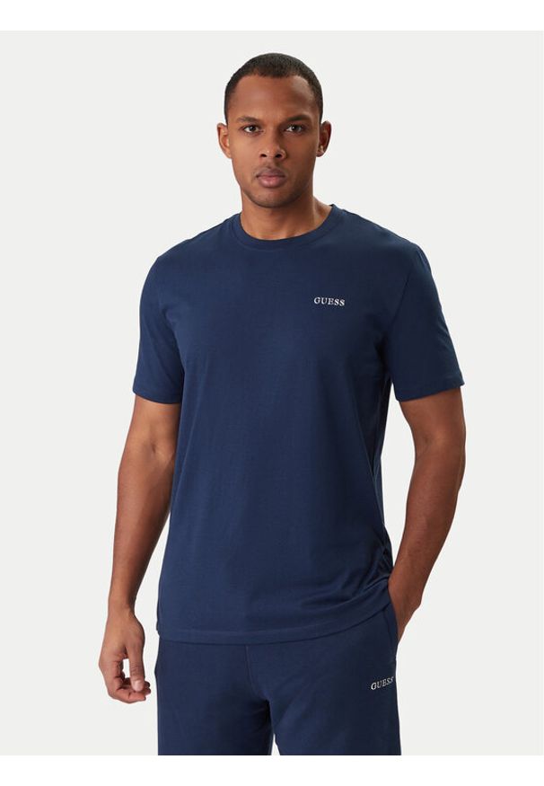 Guess T-Shirt Z6RI17 I3Z14 Granatowy Regular Fit. Kolor: niebieski. Materiał: bawełna