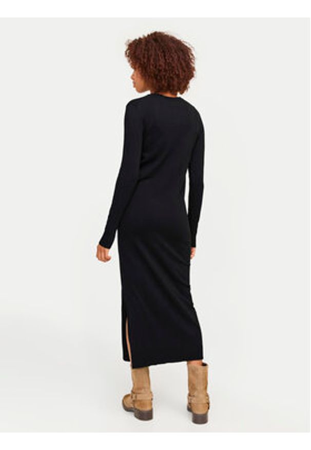 JJXX Sukienka dzianinowa Marilyn 12261027 Czarny Slim Fit. Kolor: czarny. Materiał: wiskoza