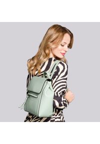 Wittchen - Damski plecak pudełkowy. Kolor: miętowy. Materiał: skóra ekologiczna. Wzór: aplikacja. Styl: elegancki #2