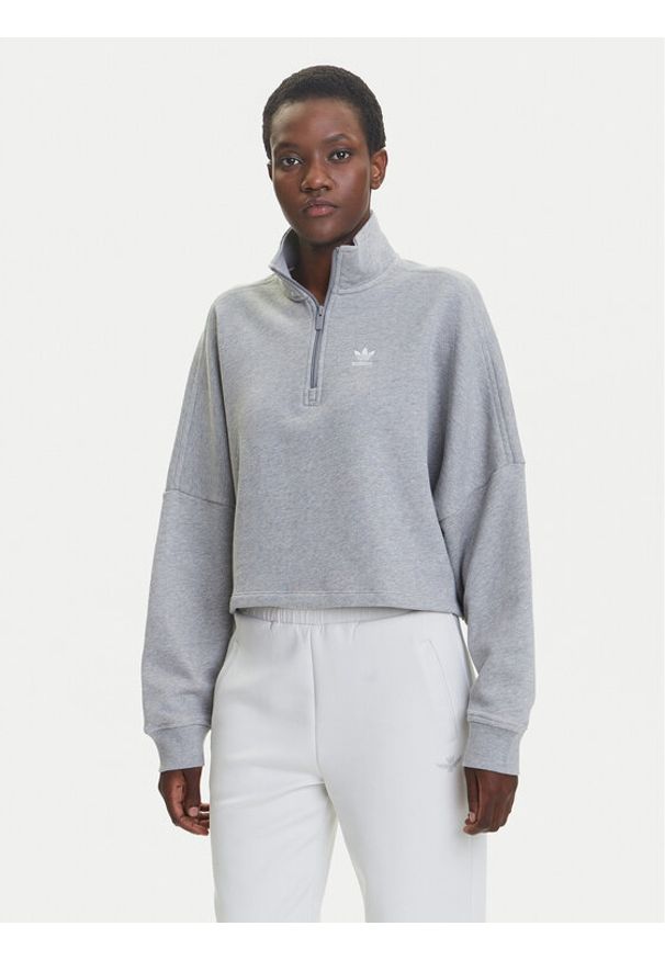 Adidas - adidas Bluza Essentials French Terry IY9681 Szary Oversize. Kolor: szary. Materiał: bawełna
