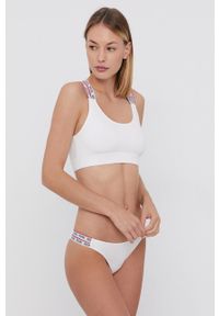 Moschino Underwear - Biustonosz sportowy. Kolor: biały. Rodzaj stanika: odpinane ramiączka