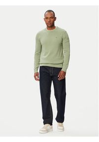 Tommy Jeans Sweter Essential DM0DM22853 Zielony Slim Fit. Kolor: zielony. Materiał: bawełna #3