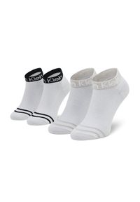 Calvin Klein Zestaw 2 par niskich skarpet damskich 701218775 Biały. Kolor: biały. Materiał: materiał