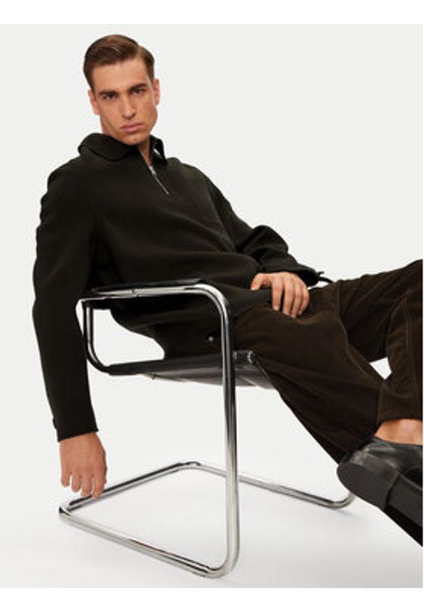 AMI PARIS - AMI Paris Płaszcz wełniany HJK057.WV0022 Brązowy Regular Fit. Kolor: brązowy. Materiał: wełna