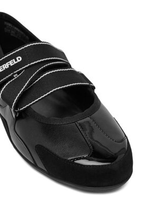 Karl Lagerfeld - KARL LAGERFELD Baleriny Altia KL66101 Czarny. Kolor: czarny. Materiał: skóra