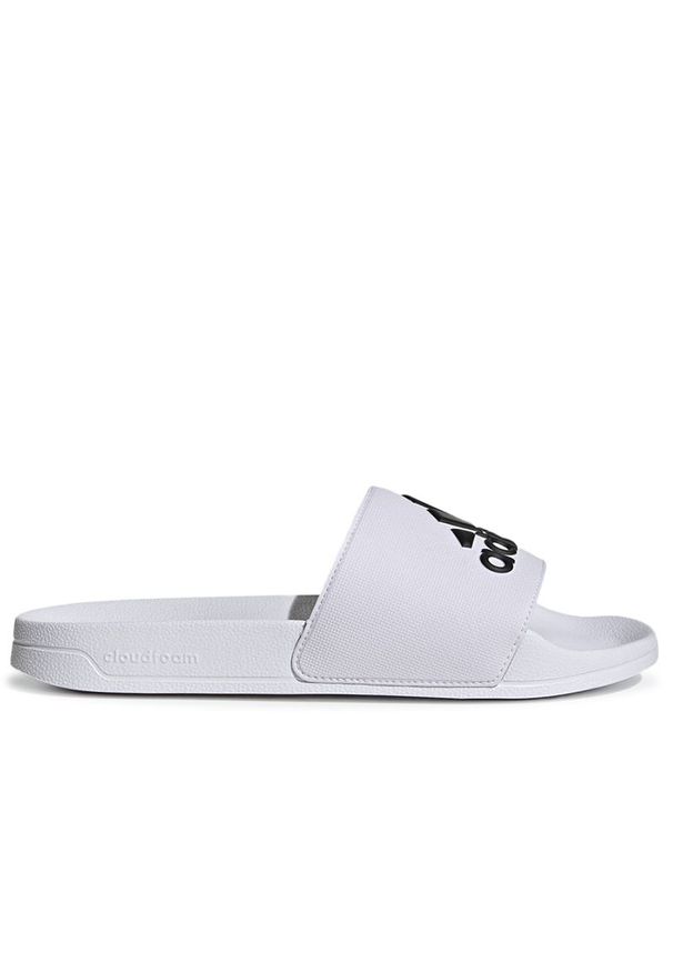 Adidas - Klapki adidas Adilette Shower Slides GZ3775 - białe. Zapięcie: pasek. Kolor: biały. Materiał: syntetyk. Sezon: lato. Sport: turystyka piesza, pływanie