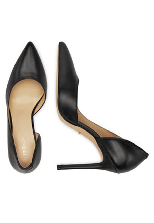 DeeZee Szpilki DZ-09 Czarny. Kolor: czarny. Materiał: skóra. Obcas: na szpilce