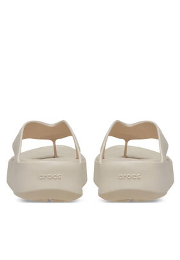 Crocs Japonki Getaway Platform Flip 209410 Beżowy. Kolor: beżowy. Obcas: na platformie