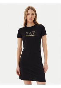 EA7 Emporio Armani Sukienka codzienna 7W000478 AF12500 UC001 Czarny Regular Fit. Okazja: na co dzień. Kolor: czarny. Typ sukienki: proste. Styl: casual