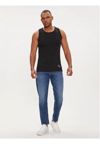 Calvin Klein Jeans Tank top Badge J30J325220 Czarny Slim Fit. Kolor: czarny. Materiał: bawełna #4