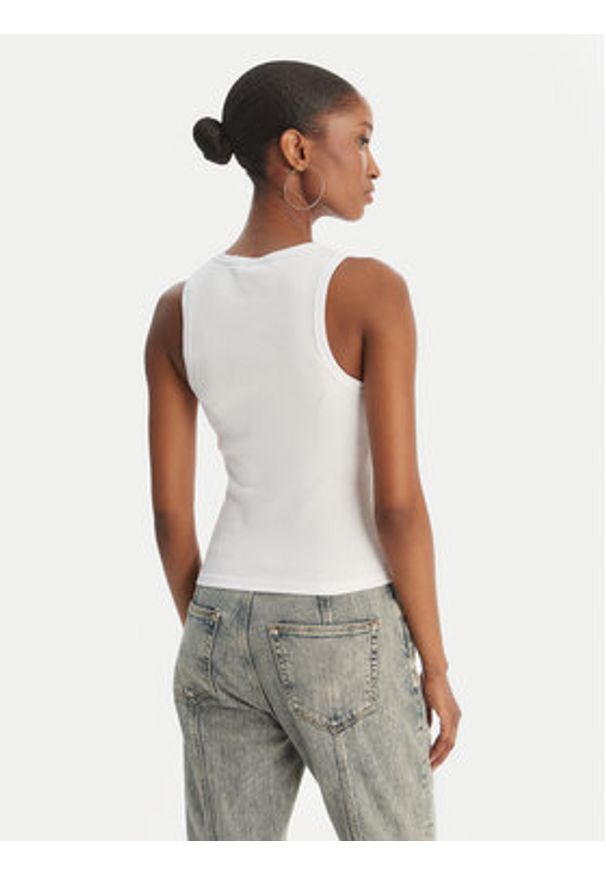 Juicy Couture Top Gothic Crown JCBLV126807 Biały Slim Fit. Kolor: biały. Materiał: bawełna