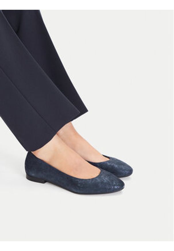 Lasocki Baleriny CEO-RST-KAJA-03F Granatowy. Kolor: niebieski. Materiał: skóra, zamsz