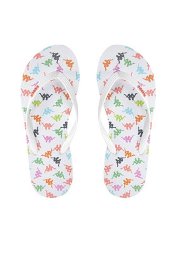 Kappa Japonki 351C22W White - Pink Coral - Pink Fuchsia Kolorowy. Materiał: syntetyk, materiał. Wzór: kolorowy