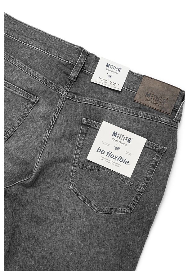 Mustang - MUSTANG TRAMPER TAPERED MĘSKIE SPODNIE JEANSOWE DENIM GREY 1012443 4500 883