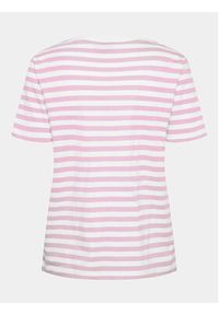 Pieces T-Shirt Ria 17146339 Różowy Regular Fit. Kolor: różowy. Materiał: bawełna #5