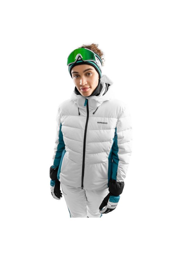 SIROKO - Damska kurtka narciarska Sporty zimowe Siroko W7-W Anniviers. Kolor: biały. Materiał: materiał, softshell. Sezon: zima. Sport: narciarstwo