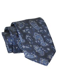 Alties - Krawat - ALTIES - Granat, Wzory Paisley. Kolor: niebieski. Materiał: tkanina. Wzór: paisley. Styl: wizytowy, elegancki
