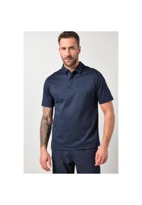 JAY-PI - Męska Koszulka polo outdoor rękaw 1/2 techniczny dżersej szybkoschnąca. Typ kołnierza: polo. Kolekcja: plus size. Kolor: niebieski. Materiał: poliester, bawełna, materiał. Styl: sportowy #1