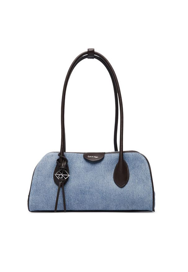 Calvin Klein Torebka Emblem Trio Denim Shoulder Bag LV04F3830G Niebieski. Kolor: niebieski