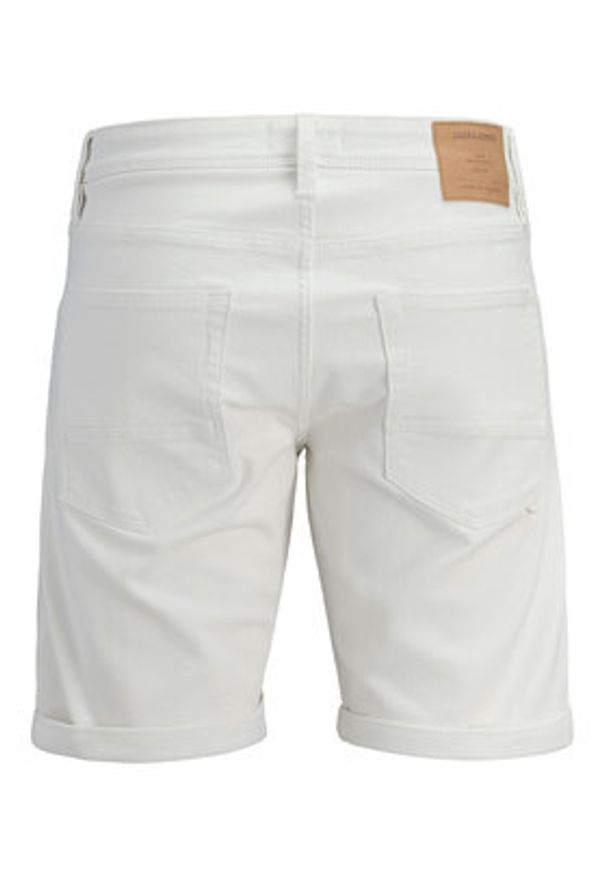 Jack & Jones Szorty jeansowe Rick 12294338 Biały Regular Fit. Kolor: biały. Materiał: bawełna