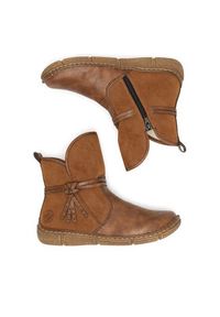 Rieker Botki Z3772-22 Brązowy. Kolor: brązowy. Materiał: materiał