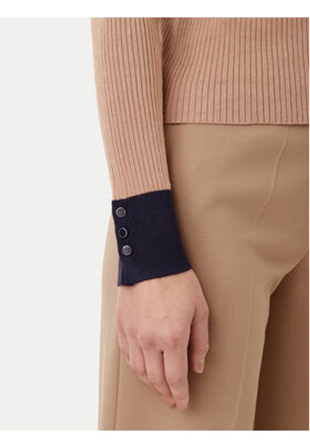 Motivi Kardigan M4376000732N Beżowy Slim Fit. Kolor: beżowy. Materiał: wiskoza