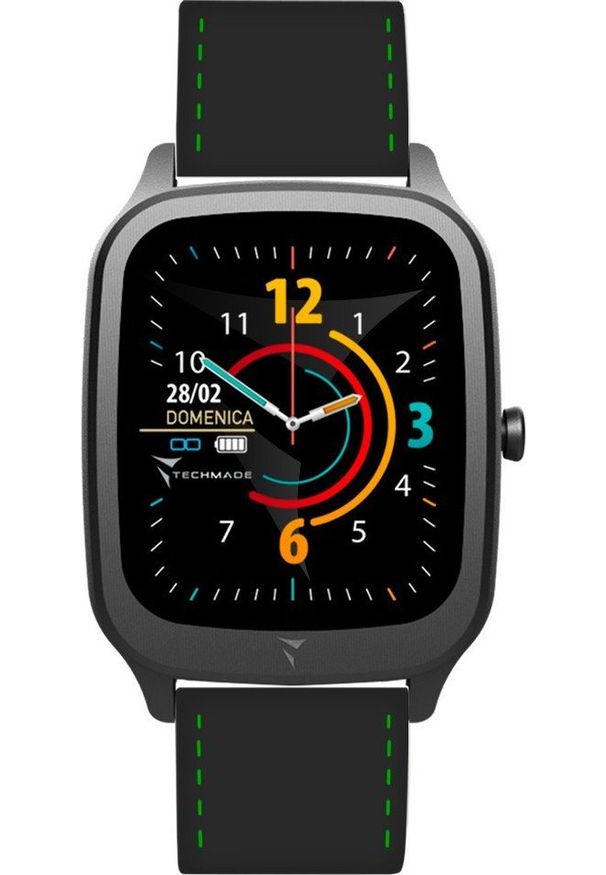 Smartwatch Techmade TM-VISIONB-BKSG Czarny. Rodzaj zegarka: smartwatch. Kolor: czarny