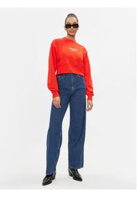 Calvin Klein Jeans Bluza Stacked Institutional J20J221466 Czerwony Regular Fit. Kolor: czerwony. Materiał: bawełna #4