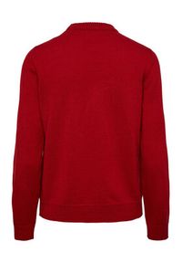 Pieces Sweter 17121018 Czerwony Regular Fit. Kolor: czerwony. Materiał: syntetyk