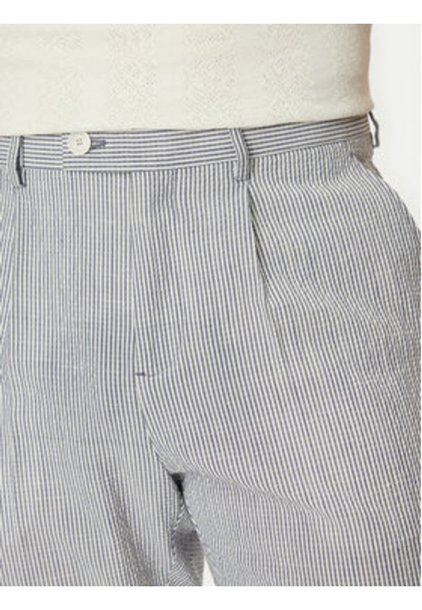 Marciano Guess Chinosy 5GHB17 2314Z Błękitny Slim Fit. Kolor: niebieski. Materiał: len, lyocell