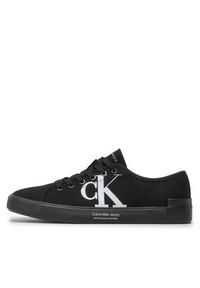 Calvin Klein Jeans Tenisówki Vulc Low Oversized Brand YM0YM00687 Czarny. Kolor: czarny. Materiał: materiał