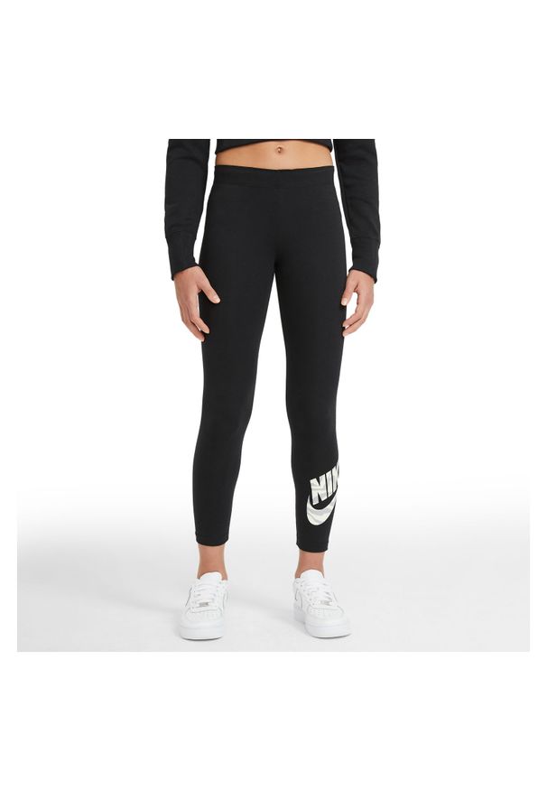 Spodnie treningowe dla dziewcząt Nike Sportswear Favorites GX DC9761. Materiał: materiał, bawełna, dzianina, jersey. Wzór: gładki, nadruk, motyw zwierzęcy