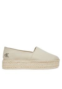 Calvin Klein Jeans Espadryle Flatform Esdparille Mg/Hdw YW0YW01737 Écru. Materiał: materiał