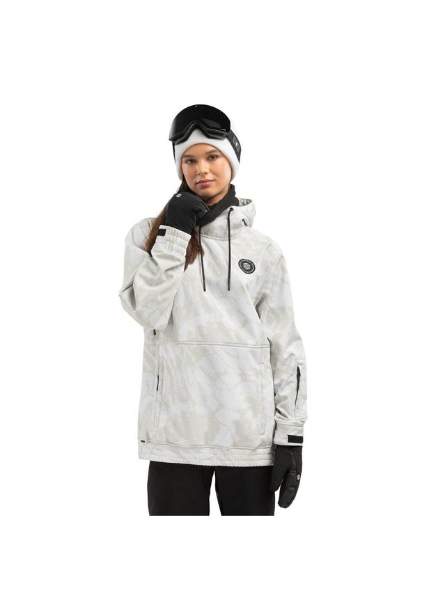 SIROKO - Kurtka snowboardowa damska W1-W Tremblant. Kolor: biały, wielokolorowy, szary. Materiał: materiał, softshell. Sport: snowboard