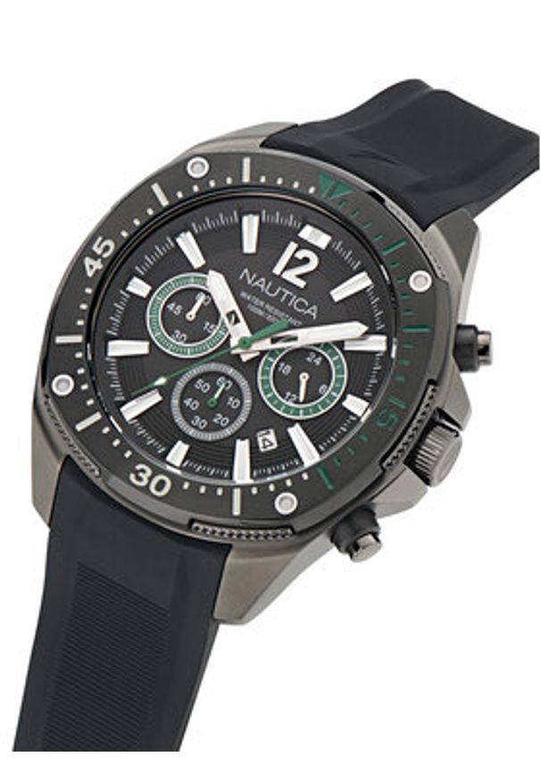 Nautica Zegarek Sporty Chronograph NAPBSS502 Szary. Kolor: szary. Styl: sportowy