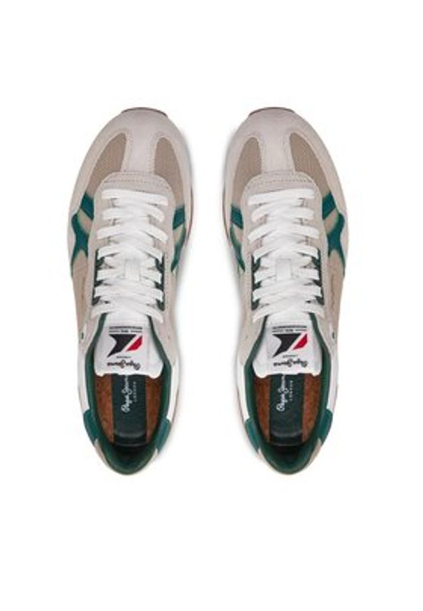 Pepe Jeans Sneakersy Brit Retro M PMS40004 Écru. Materiał: materiał